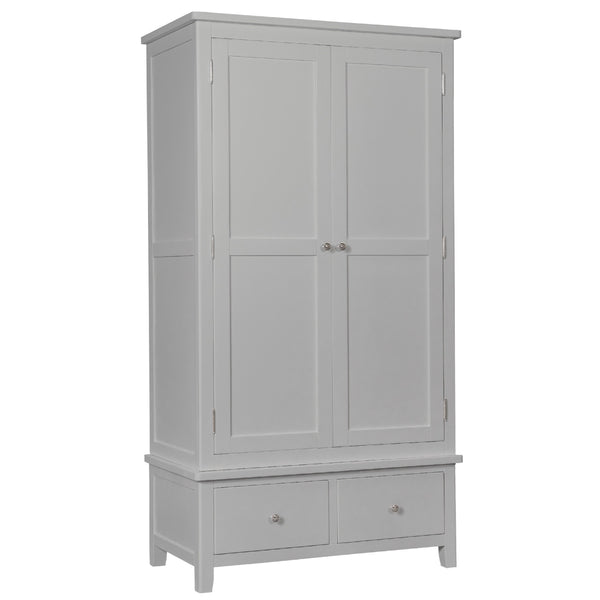 Henley Grey Painted Wardrobe - 2 Door with 2 Drawers