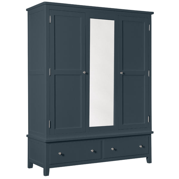 Henley Blue Painted Triple Wardrobe - 3 Door