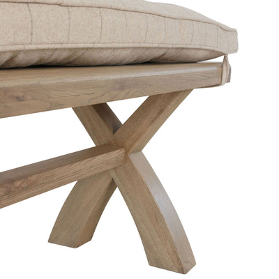 Norfolk Oak - Dining Bench Cushion - Natural Check