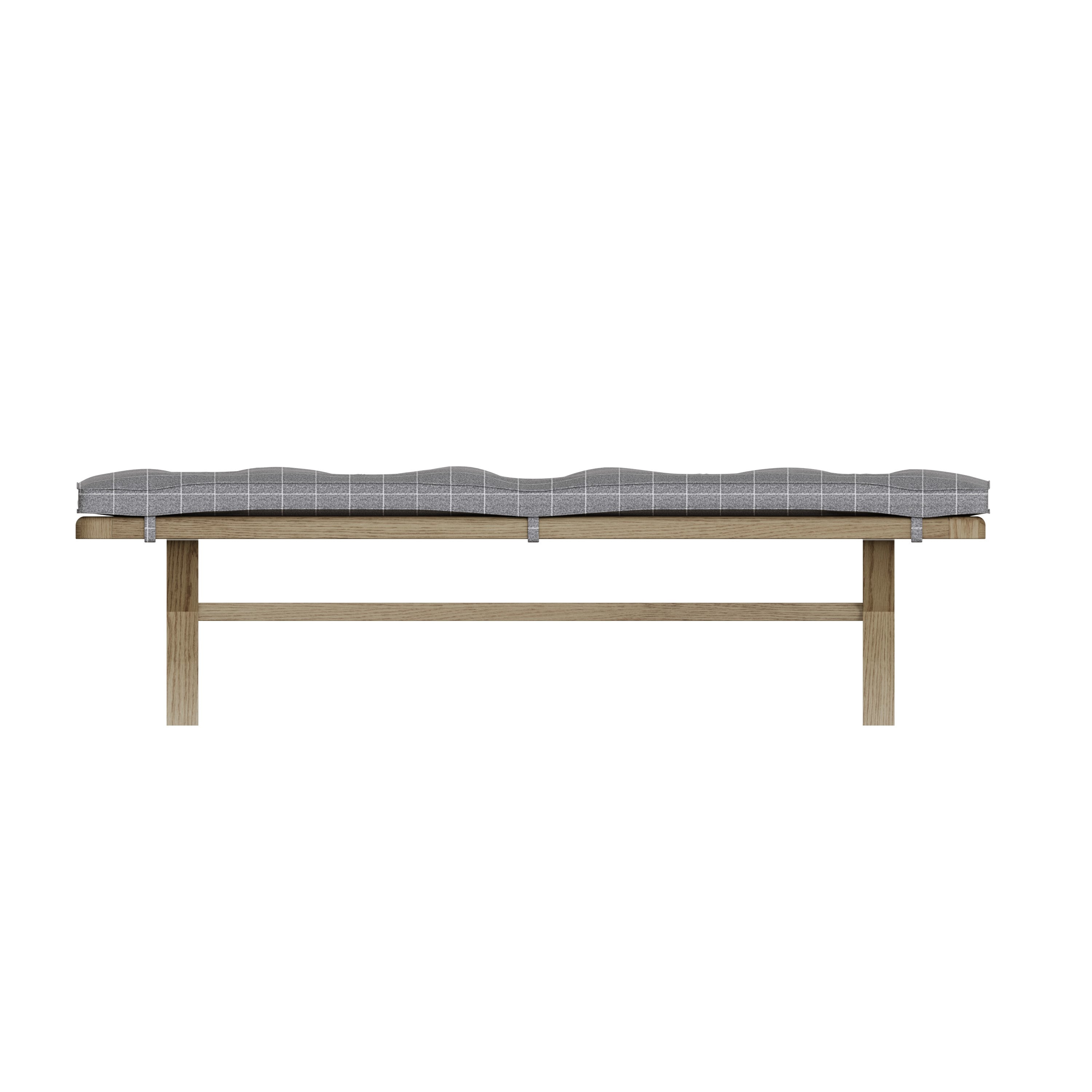 Norfolk Oak Dining Bench Cushion - Grey Check