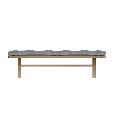 Norfolk Oak Dining Bench Cushion - Grey Check
