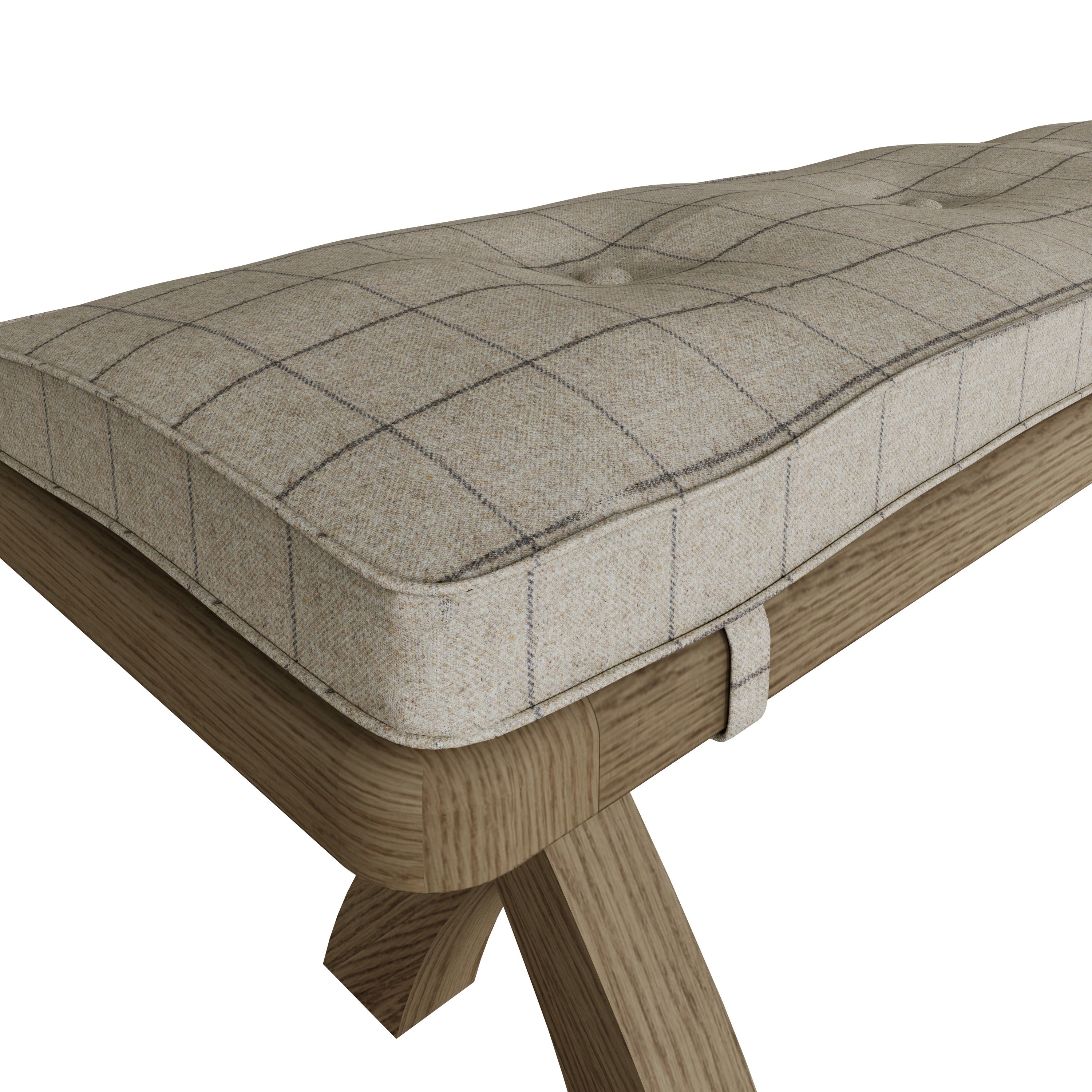 Norfolk Oak Dining Bench - 2m Cross Leg