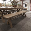 Norfolk Oak Dining Bench - 2m Cross Leg