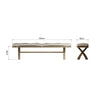 Norfolk Oak Dining Bench Cushion - Grey Check