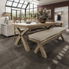 Norfolk Oak Dining Table - 2.0m Cross Legged Fixed Table