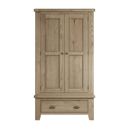 Norfolk Oak Wardrobe - 2 Door with Drawer