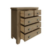 Norfolk Oak Chest of Drawers - 2 Over 3