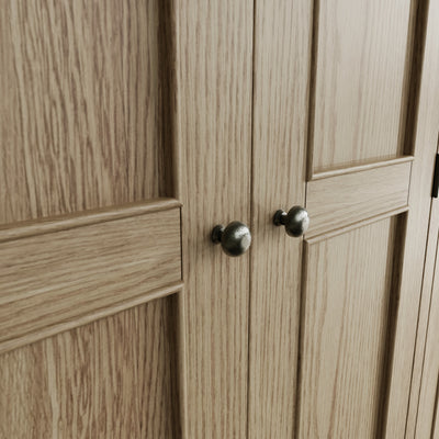 Norfolk Oak Wardrobe - 3 Door with Drawers