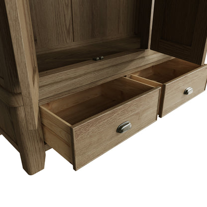 Norfolk Oak Wardrobe - 3 Door with Drawers