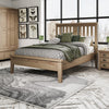 Norfolk Oak Bedframe - Wooden Headboard & Low Footboard