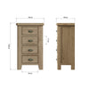 Norfolk Oak Chest of Drawers - 4 Drawer