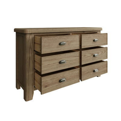 Norfolk Oak Chest of Drawers - 6 Drawer