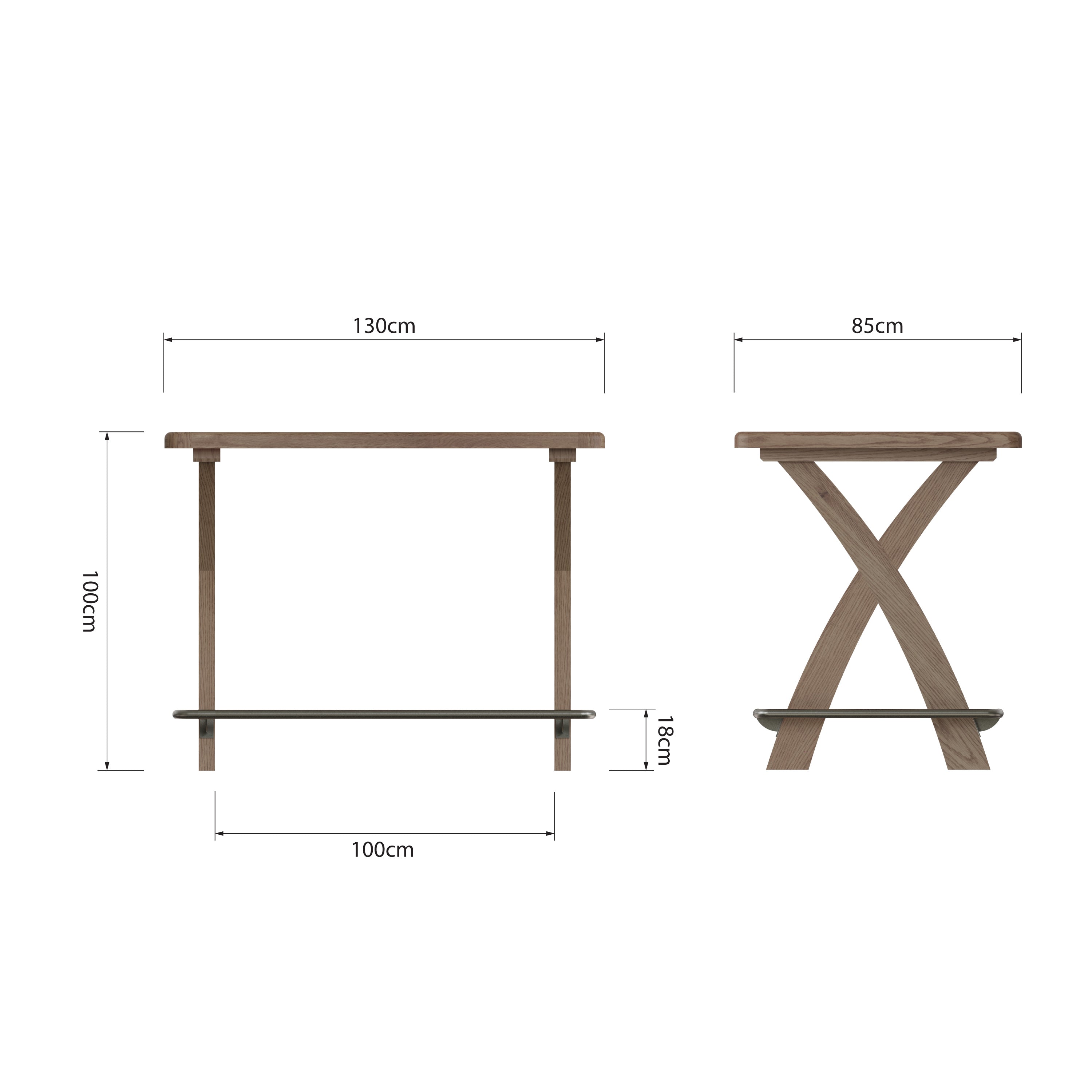 Norfolk Oak Bar Table