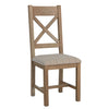 Norfolk Oak Dining Chair - Cross Back with Natural Check Seat