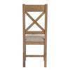 Norfolk Oak Dining Chair - Cross Back with Natural Check Seat