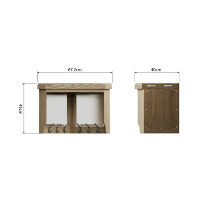 Norfolk Oak Hall Bench Top ONLY - Corner