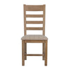Norfolk Oak Dining Chair - Ladder Back Natural Check Seat