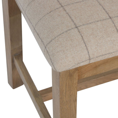 Norfolk Oak Dining Chair - Ladder Back Natural Check Seat