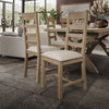 Norfolk Oak Dining Chair - Cross Back with Grey Check Seat