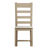 Norfolk Oak Dining Chair - Ladder Back Grey Check Seat