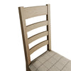 Norfolk Oak Dining Chair - Cross Back with Grey Check Seat
