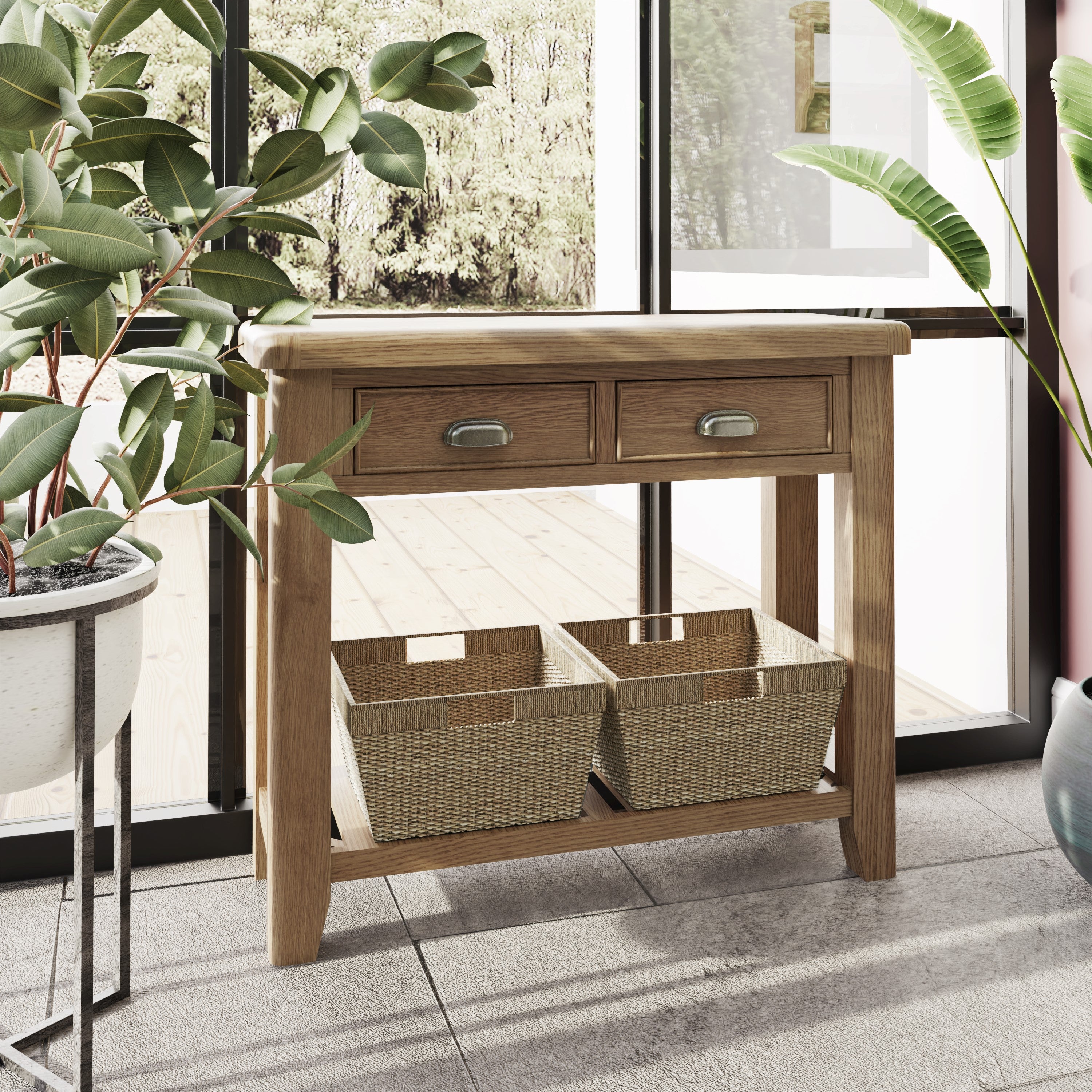 Norfolk Oak Console Table