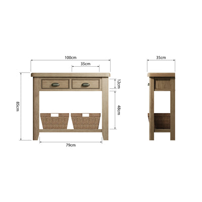 Norfolk Oak Console Table
