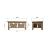 Norfolk Oak Coffee Table - Shelf