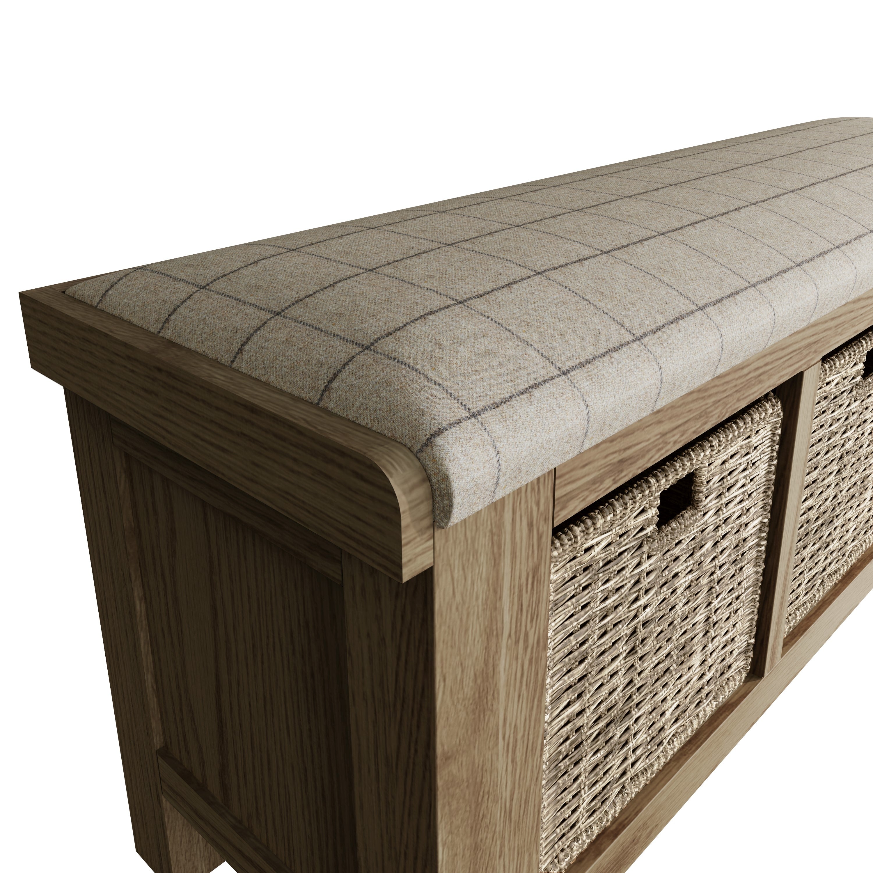 Norfolk Oak Hall Bench Seat - Straight