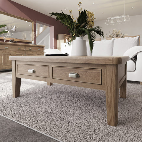 Norfolk Oak Coffee Table - 2 Drawer