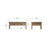 Norfolk Oak Coffee Table - 4 Drawer
