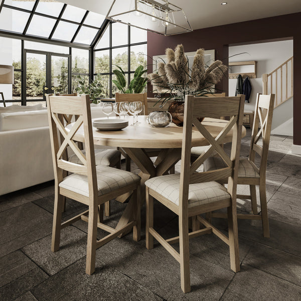 Norfolk Oak Dining Table - Large Round Table
