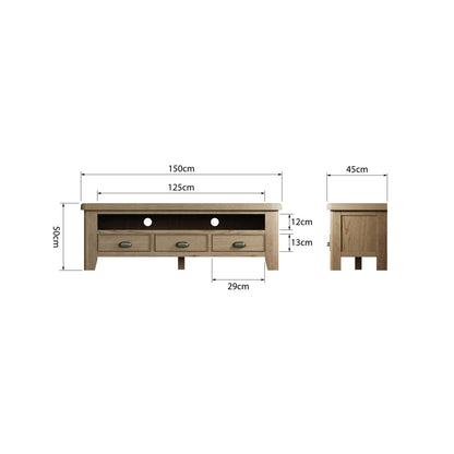 Norfolk Oak TV Unit - Large