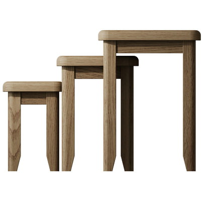 Norfolk Oak Nest of Tables - Rectangle