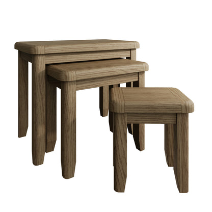 Norfolk Oak Nest of Tables - Rectangle