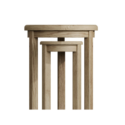 Norfolk Oak Nest of Tables - Round