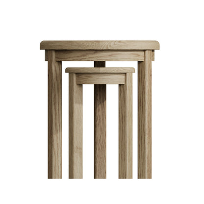 Norfolk Oak Nest of Tables - Round