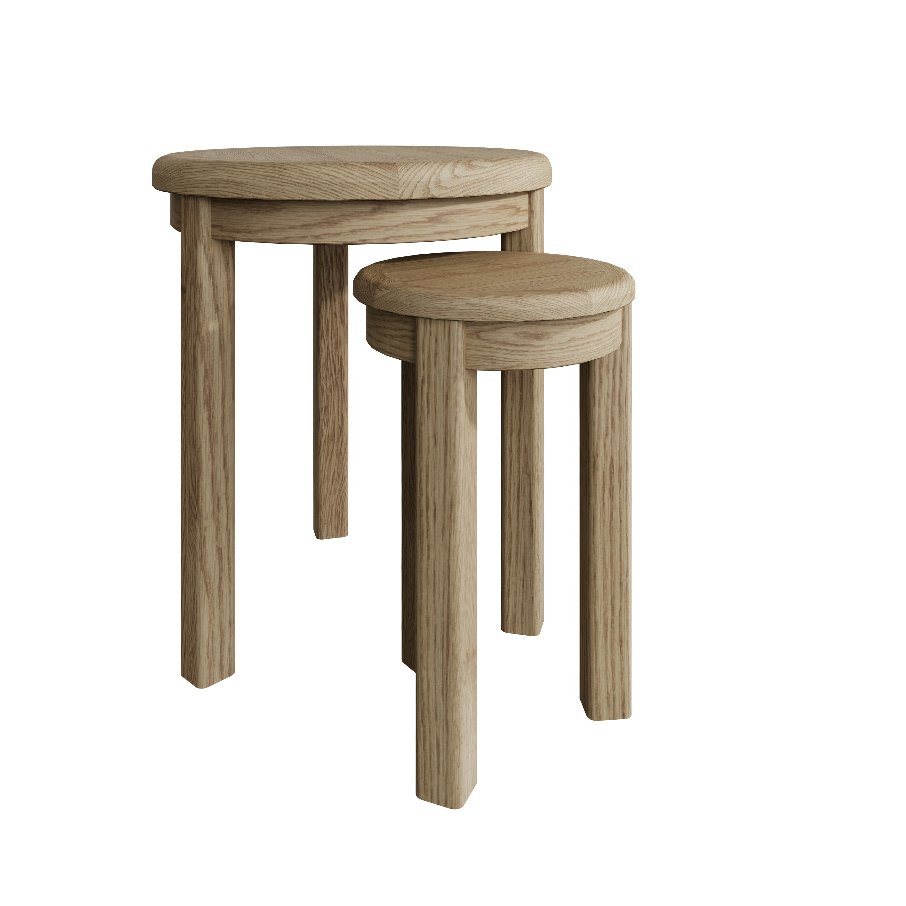 Norfolk Oak Nest of Tables - Round