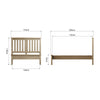 Norfolk Oak Bedframe - Wooden Headboard & Low Footboard