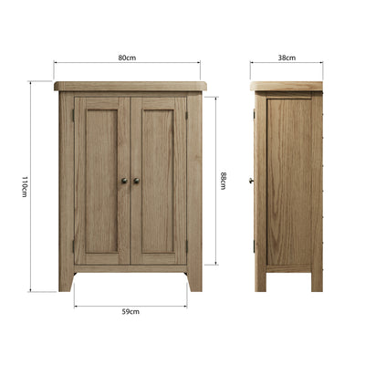 Norfolk Oak Shoe Cupboard