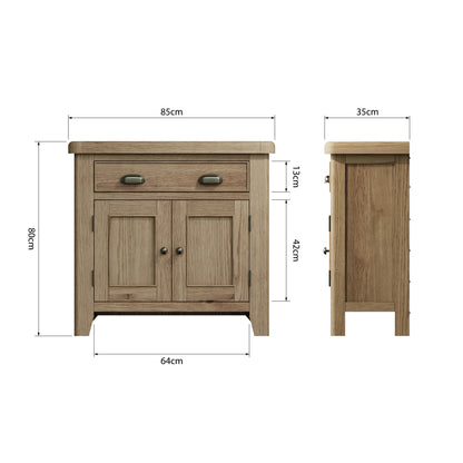 Norfolk Oak Sideboard - 2 Door, 1 Drawer