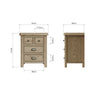 Norfolk Oak Extra Large Bedside Cabinet