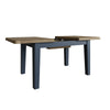 Norfolk Oak & Blue Painted Dining Table - 1.3m Butterfly Extending Table