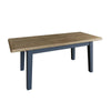 Norfolk Oak & Blue Painted Dining Table - 1.8m Butterfly Extending Table