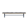 Norfolk Oak & Blue Painted Bench - 2.5m Cross Legged Dining Bench