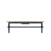 Norfolk Oak & Blue Painted Dining Table - 2.5m Cross Legged Dining Table