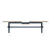 Norfolk Oak & Blue Painted Dining Table - 2.5m Cross Legged Dining Table