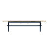 Norfolk Oak & Blue Painted Dining Table - 2.5m Cross Legged Dining Table