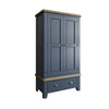 Norfolk Oak & Blue Painted Wardrobe - 2 Door with Drawer