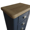 Norfolk Oak & Blue Painted Chest of Drawers - 4 Drawer